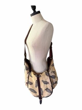 Lucky Brand Feather-Print Crossbody with leather  Trim